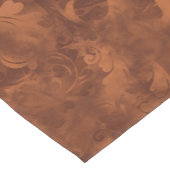 カーネリアンオレンジ抽象芸術の羽毛模様 ショートテーブルランナー (コーナー)