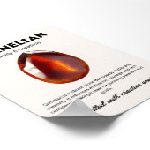 カーネリアン石結晶の意味 ポスター (角)