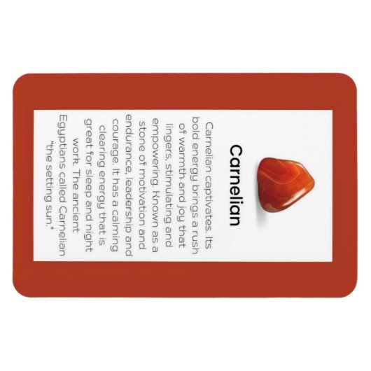 カーネリアン結晶意味ジュエリー磁石標識 マグネット (横)