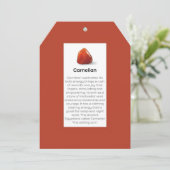 カーネリアン結晶意味ジュエリー表示カードラベル カード (スタンド正面)