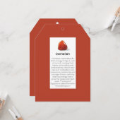 カーネリアン結晶意味ジュエリー表示カードラベル カード (正面/裏面インサイチュ)