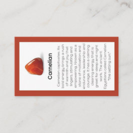 カーネリアン結晶意味ジュエリー表示カード 名刺