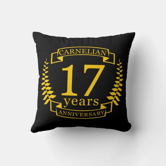 カーネリア結婚ン・ジェムストーンの17周年 クッション (裏面)