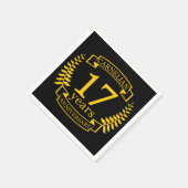 カーネリア結婚ン・ジェムストーンの17周年 スタンダードカクテルナプキン (角)