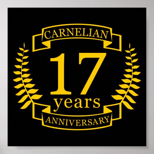 カーネリア結婚ン・ジェムストーンの17周年 ポスター (正面)