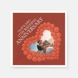 カーネリア17周年結婚記念写真カスタム写真 スタンダードカクテルナプキン
