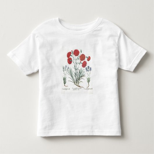 カーネーションおよびラベンダー: 1.Caryophyllus maximus pl トドラーTシャツ (正面)