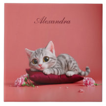 カーネーションが登場するかわいい1月ねこ