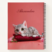 カーネーションが登場するかわいい1月ねこ ノートブック (裏面)