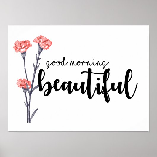 カーネーションで美しいグッドモーニング ポスター (正面)
