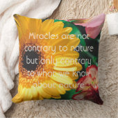 カーネーションとイエローガーベラ クッション (ブランケット)