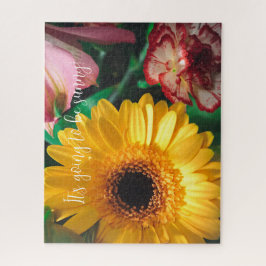 カーネーションとイエローガーベラ ジグソーパズル