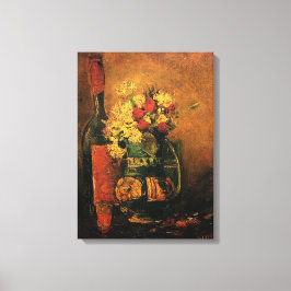 カーネーションとバラとボトル,ヴィンス キャンバスプリント