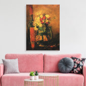 カーネーションとバラとボトル，ヴィンス キャンバスプリント (インサイチュ (リビング))