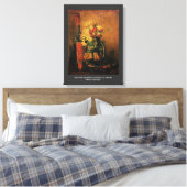 カーネーションとバラとボトル・ヴィンセンの花瓶 キャンバスプリント (インサイチュ (寝室))