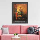 カーネーションとバラとボトル・ヴィンセンの花瓶 キャンバスプリント (インサイチュ (リビング))