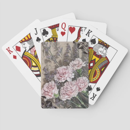 カーネーションとラベンダー トランプ (裏面)