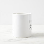 カーネーションと名前入り1月誕生月フラワーデザイン マグカップ (中央)