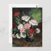 カーネーションと花瓶ビンセント・ヴァン・ゴッホ, 1886ポス ポストカード (正面/裏面)