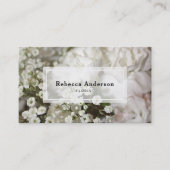 カーネーションと赤ちゃんの息の写真 名刺 (正面)