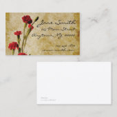 カーネーションのグランジな名刺 名刺 (正面/裏面)