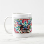 カーネーションのサンプラーのマグ コーヒーマグカップ (左)