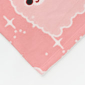 カーネーションのピンクの柔らかいユニコーンの輝き フリースブランケット (角)