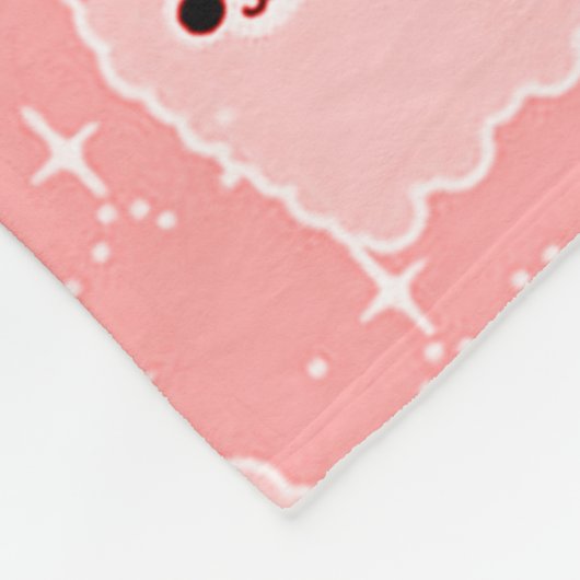 カーネーションのピンクの柔らかいユニコーンの輝き フリースブランケット (角)