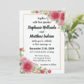 カーネーションの意味 – 愛の象徴 – 結婚s 招待状 (スタンド正面)