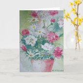 カーネーションの挨拶状のつぼ カード (黄色い花)