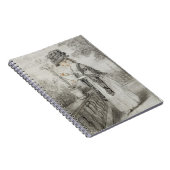 カーネーションの植物(黒をがちである台地の女性 ノートブック (右側)