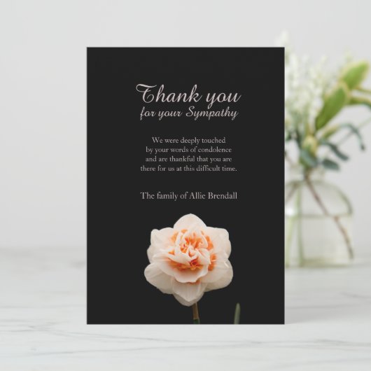 カーネーションの死別の悔やみや弔慰は感謝していしています サンキューカード (スタンド正面)