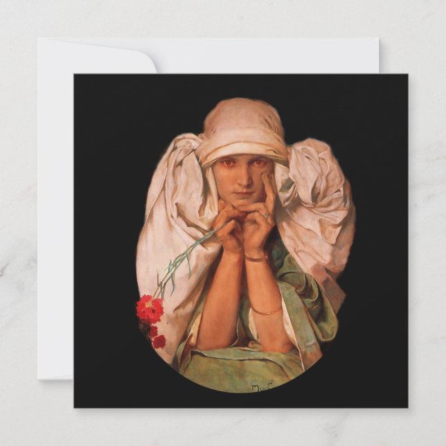 カーネーションの神秘的な女性 (正面)