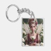 カーネーションの美しい1月の妖精 キーホルダー (正面左)