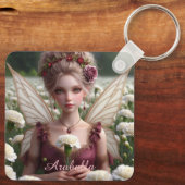 カーネーションの美しい1月の妖精 キーホルダー (裏面)