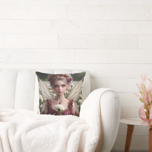 カーネーションの美しい1月の妖精 クッション (ソファ)