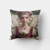 カーネーションの美しい1月の妖精 クッション (裏面)