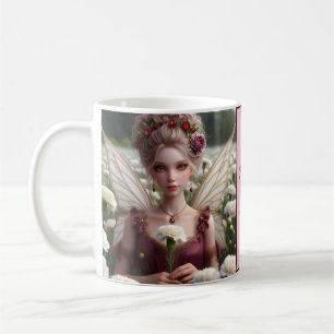 カーネーションの美しい1月の妖精 コーヒーマグカップ