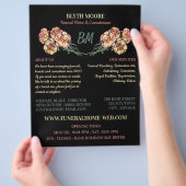 カーネーションの花，葬儀場，ディレクタ チラシ (手)