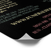 カーネーションの花，葬儀場，ディレクタ ポスター (角)