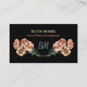 カーネーションの花，葬儀場，ディレクタ 名刺 (正面)