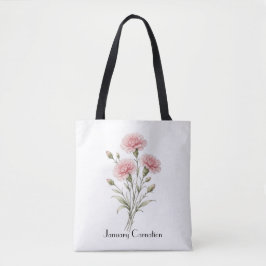 カーネーションの花 1月  トートバッグ