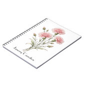 カーネーションの花 1月 ノートブック (左側)