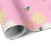 カーネーションカラフルピンクのデイジーパターン ラッピングペーパー (ロールコーナー)