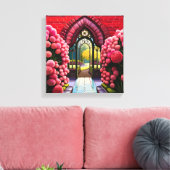 カーネーションズの門:シークレットガーデンへようこそ キャンバスプリント (インサイチュ (リビング))