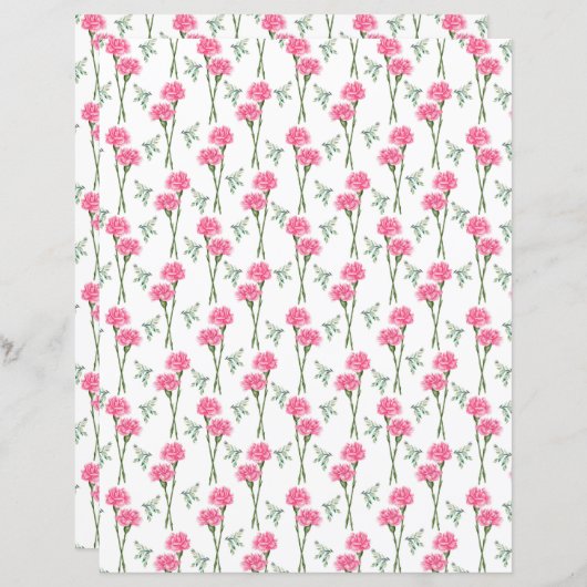 カーネーションズスクラップブック紙 (正面/裏面)