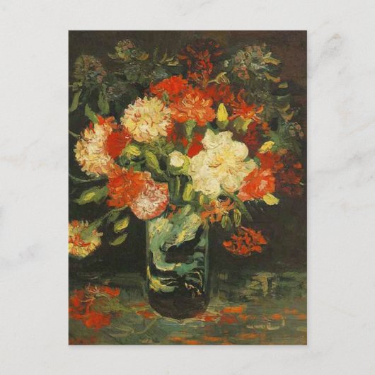 カーネーションズビンセント・ヴァン・ゴッホの花瓶 ポストカード (正面)