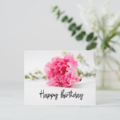 カーネーションハッピーバースデー(ピンク) シーズンポストカード (スタンド正面)