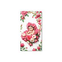 カーネーションハロー – ベビーガール誕生フラワーアート