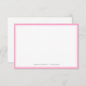 カーネーションピンクフラットノート ノートカード (正面/裏面)